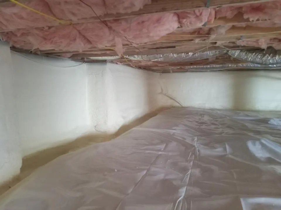 Crawl space encapsulation with closed-cell spray foam for Roof Maintenance in Tellico Village
